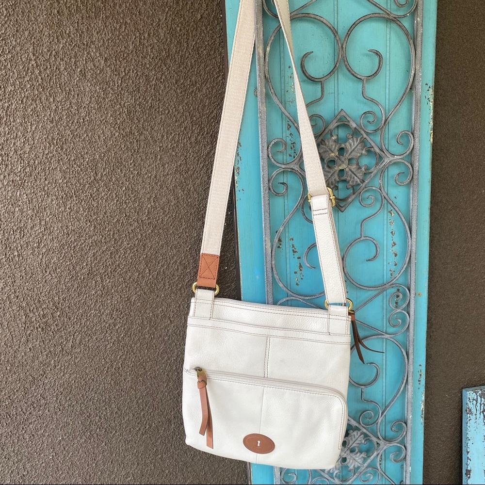 Fossil shoulder purse bag cream tan - Picture 5 of 11